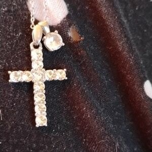 925 Cross And CZ Necklace